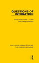 Book cover of: Questions of Intonation. By: Gillian Brown