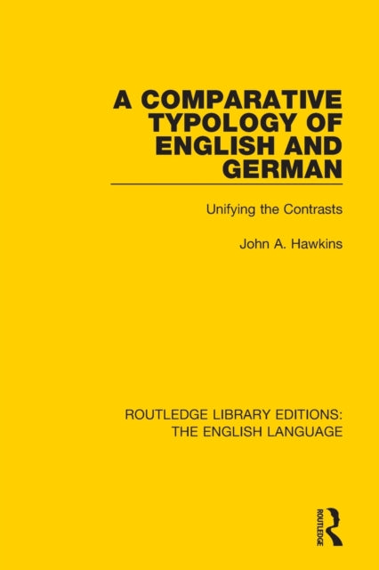 Book cover of: Comparative Typology of English and German. By: John A. Hawkins