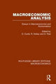 Book cover of: Macroeconomic Analysis. By: David Currie