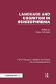 Book cover of: Language and Cognition in Schizophrenia (PLE: Psycholinguistics). By: Steven Schwartz