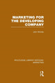 Book cover of: Marketing for the Developing Company (RLE Marketing). By: John Winkler