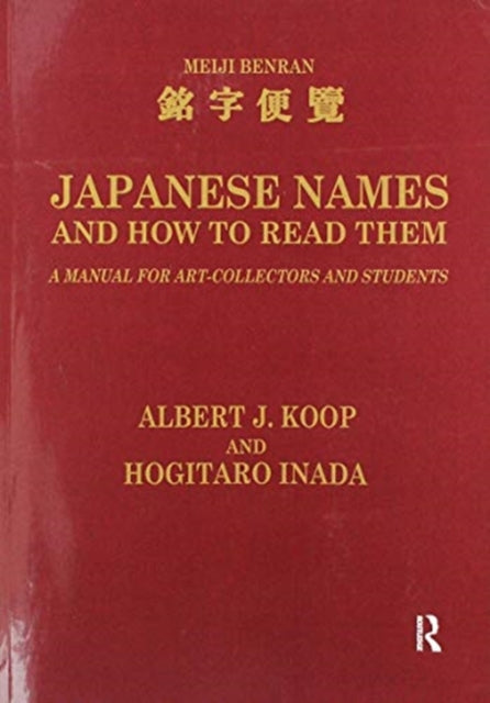 Book cover of: Japanese Names and How to Read Them. By: H. Inada