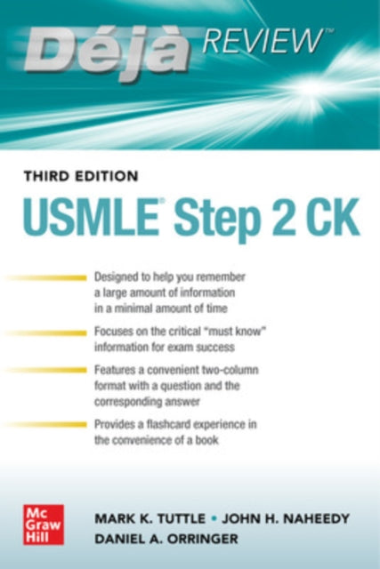 Book cover of: Deja Review: USMLE Step 2 CK, Third Edition. By: Mark Tuttle