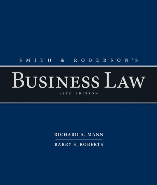 Book cover of: Smith and Roberson's Business Law. By: Mann, Richard A.