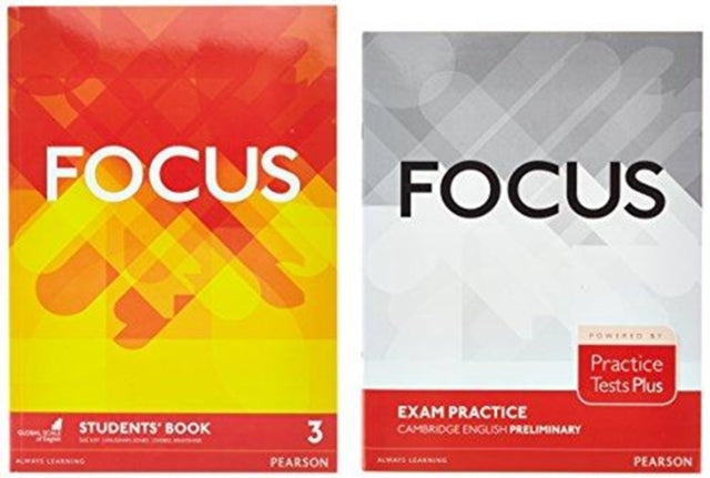 Book cover of: Focus BrE 3 Students' Book & Practice Tests Plus Preliminary Booklet Pack. By: Vaughan Jones