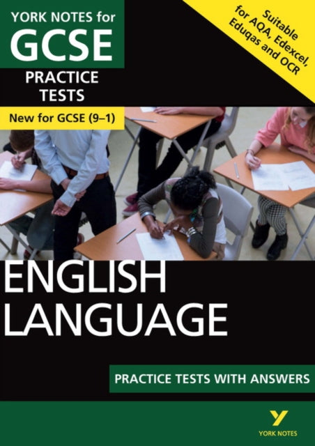 Book cover of: English language practice tests with answers: The best way to practise and feel ready for 2025 and 2026 assessments and exams. By: Susannah White