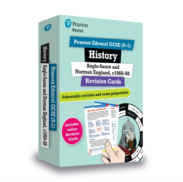 Book cover of: Pearson REVISE Edexcel GCSE History Anglo-Saxon and Norman England Revision Cards - for 2025 exams. By: Rob Bircher