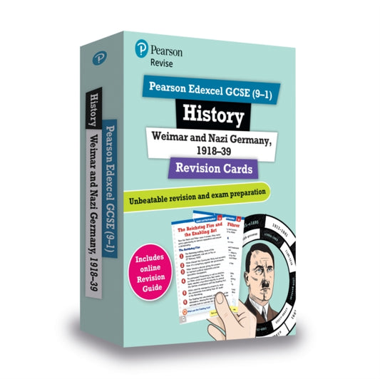 Book cover of: Pearson REVISE Edexcel GCSE History Weimar and Nazi Germany Revision Cards - for 2025 exams. By: Victoria Payne