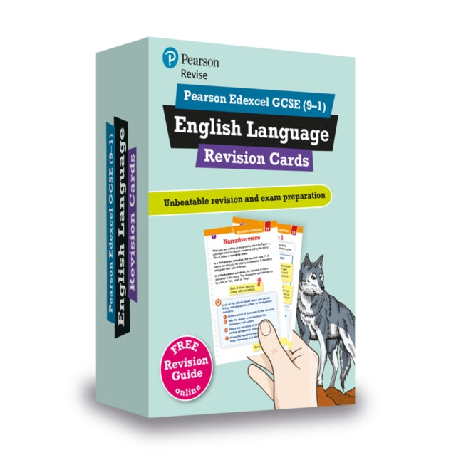 Book cover of: Pearson REVISE Edexcel GCSE English Language Revision Cards - for 2026, 2027 exams. By: Emma Clark