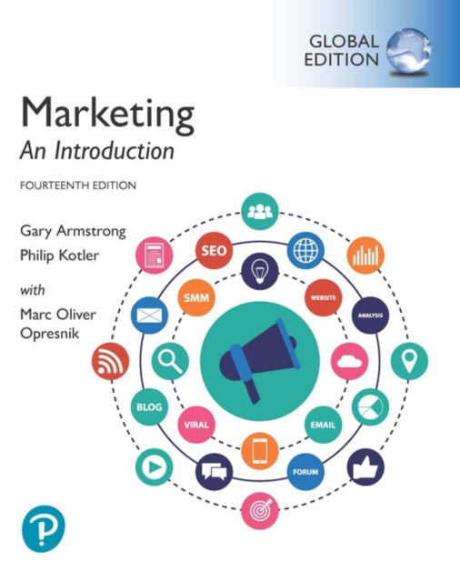 Book cover of: Marketing: An Introduction + MyLab Marketing with Pearson eText, Global Edition. By: Gary Armstrong
