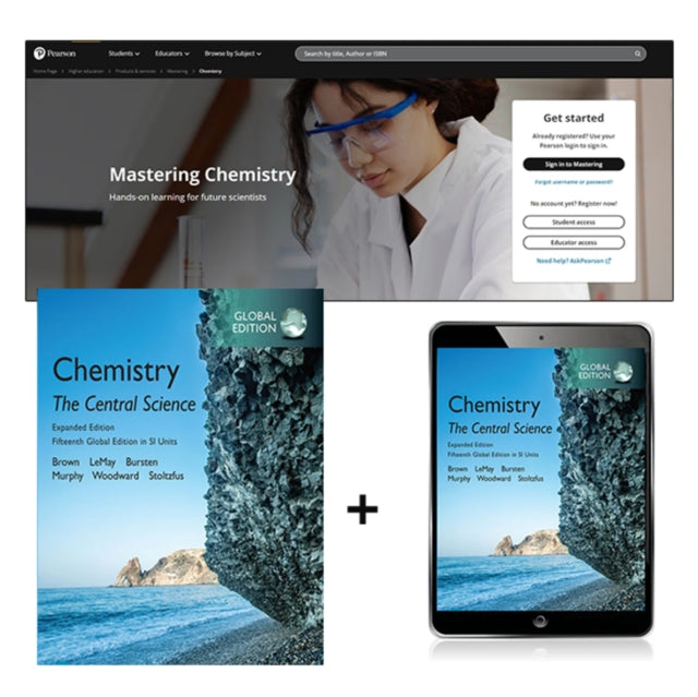 Book cover of: Chemistry: The Central Science in SI Units, Expanded Edition, Global Edition + Mastering Chemistry with Pearson eText. By: Theodore Brown