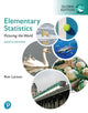 Book cover of: Elementary Statistics: Picturing the World, Global Edition