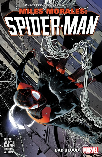Book cover of: Miles Morales: Spider-Man by Cody Ziglar Vol. 2 - Bad Blood. By: Cody Ziglar