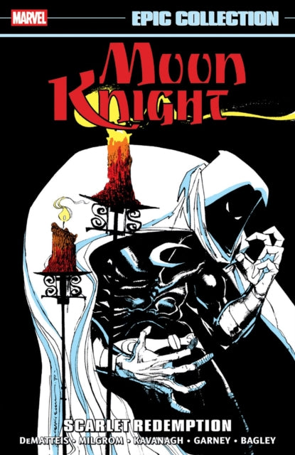Book cover of: Moon Knight Epic Collection: Scarlet Redemption