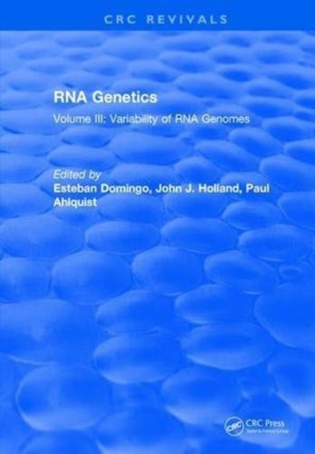 Book cover of: RNA Genetics. By: Esteban Domingo