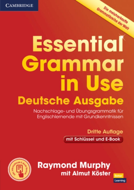 Book cover of: Essential Grammar in Use Book with Answers and Interactive ebook German Edition. By: Raymond Murphy