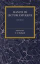 Book cover of: Manuel De Lecture Expliquee XIX Siecle. By: S. A. Richards