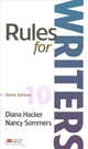 Book cover of: Rules for Writers. By: Diana Hacker
