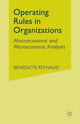 Book cover of: Operating Rules in Organizations. By: B. Reynaud