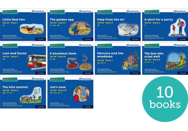 Book cover of: Read Write Inc. Phonics: Blue Set 6 More Storybooks (Mixed Pack of 10). By: Ruth Miskin