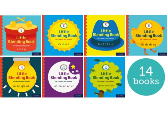 Book cover of: Little Blending Books for Letters and Sounds: Mixed Pack of 14. By: Luli Bunny