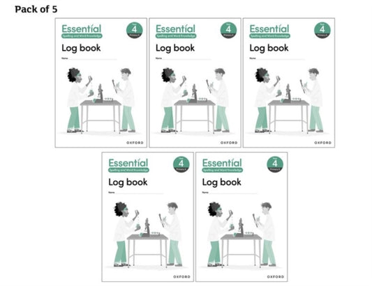Book cover of: Essential Spelling and Word Knowledge: Year 4 Log Book Pack of 5. By: Claire Hewitt