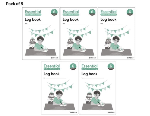 Book cover of: Essential Spelling and Word Knowledge: Year 6: Year 6 Log Book Pack of 5. By: Claire Hewitt