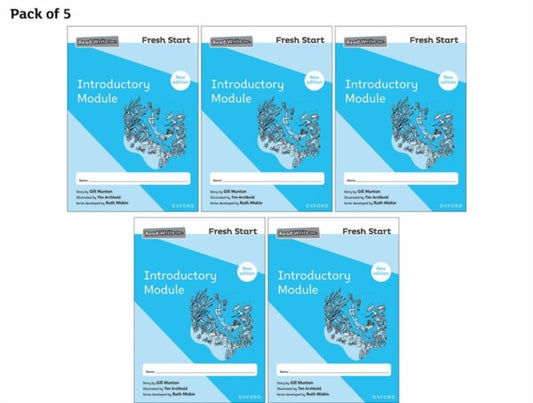 Book cover of: Read Write Inc. Fresh Start: 2024 Introductory Module - Pack of 5. By: Ruth Miskin
