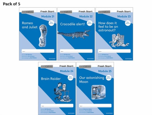 Book cover of: Read Write Inc. Fresh Start: 2024 Modules 21-25 - Pack of 5. By: Ruth Miskin