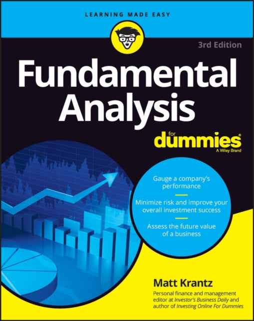 Book cover of: Fundamental Analysis For Dummies. By: Matthew Krantz