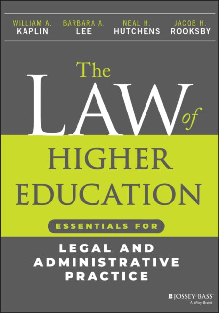 Book cover of: Law of Higher Education. By: Barbara A. Lee