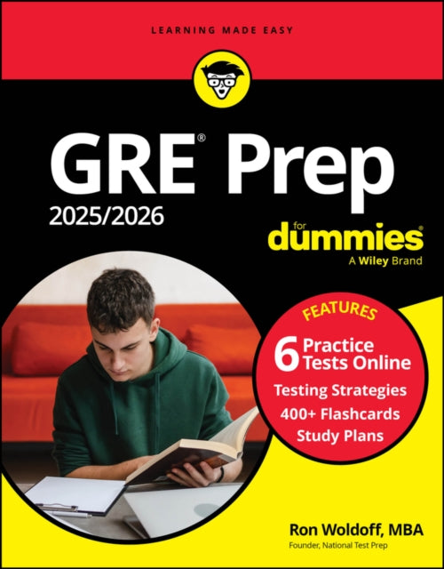 Book cover of: GRE Prep 2025/2026 For Dummies. By: Ron Woldoff