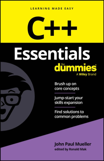 Book cover of: C++ Essentials For Dummies. By: The Experts at Dummies