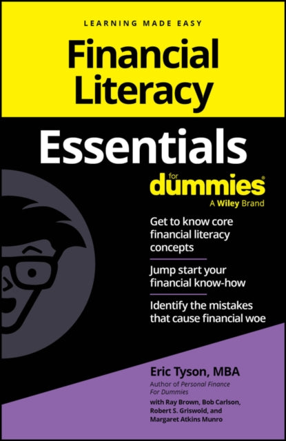 Book cover of: Financial Literacy Essentials For Dummies. By: Eric Tyson