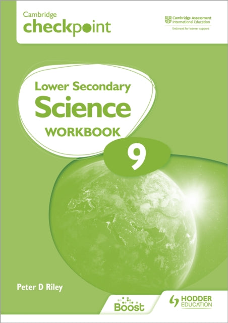 Book cover of: Cambridge Checkpoint Lower Secondary Science Workbook 9. By: Peter Riley
