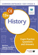 Book cover of: Common Entrance 13+ History Exam Practice Questions and Answers. By: Bob Pace