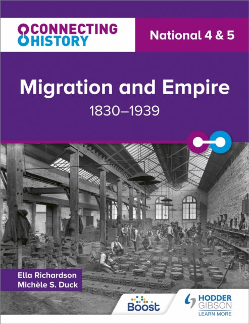 Book cover of: Connecting History: National 4 & 5 Migration and Empire, 1830–1939. By: Michèle Sine Duck