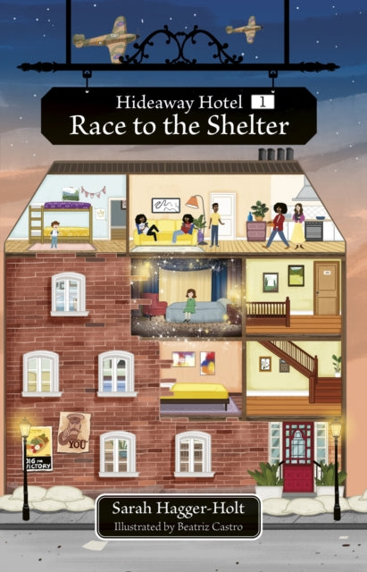 Book cover of: Reading Planet KS2: Hideaway Hotel: Race to the Shelter - Stars/Lime. By: Sarah Hagger-Holt