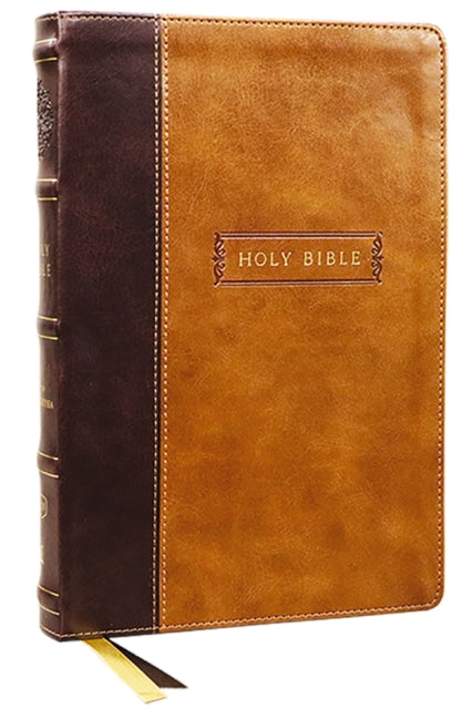 Book cover of: KJV Holy Bible with Apocrypha and 73,000 Center-Column Cross References, Brown Leathersoft, Red Letter, Comfort Print (Thumb Indexed): King James Version. By: Zondervan Publishing Company