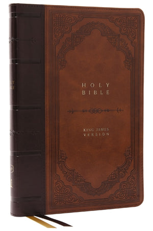 KJV Holy Bible: Giant Print Thinline Bible, Brown Leathersoft, Red Letter, Comfort Print