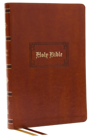 KJV Holy Bible: Giant Print Thinline Bible, Tan Leathersoft, Red Letter, Comfort Print