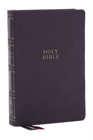 KJV Holy Bible: Compact Bible with 43,000 Center-Column Cross References, Gray Leathersoft, Red Letter, Comfort Print (Thumb Indexing): King James Version