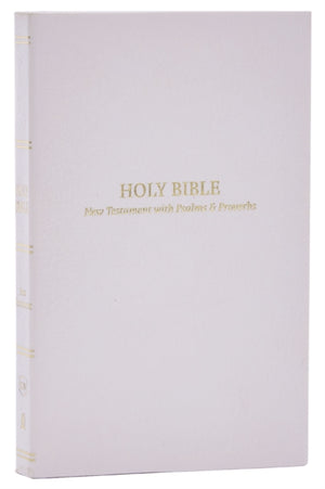KJV Holy Bible: Pocket New Testament with Psalms and Proverbs, White Softcover, Red Letter, Comfort Print: King James Version