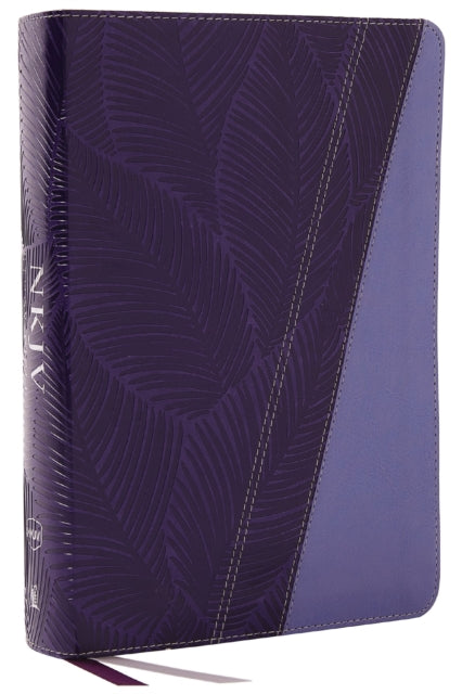 Book cover of: NKJV Study Bible, Leathersoft, Purple, Full-Color, Comfort Print. By: Zondervan Publishing Company