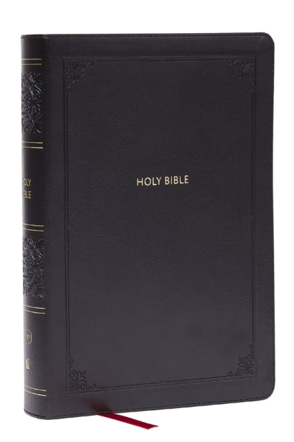 Book cover of: KJV Giant Print End-of-Verse Reference Bible, Black Leathersoft, Red Letter, Comfort Print