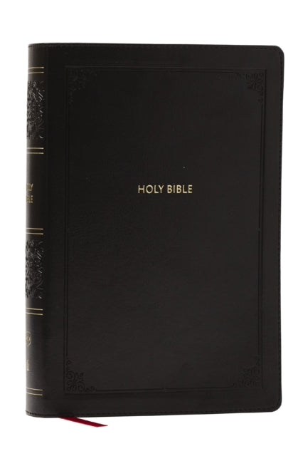 Book cover of: NKJV Giant Print End-of-Verse Reference Bible, Black Leathersoft, Red Letter, Comfort Print