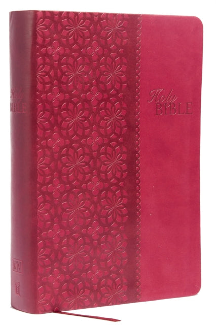 Book cover of: KJV Study Bible, Large Print, Leathersoft, Red/Pink, Red Letter. By: Thomas Nelson Publishing Staff
