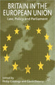 Book cover of: Britain in the European Union. By: Gavin Drewry