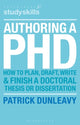 Book cover of: Authoring a PhD. By: Patrick Dunleavy