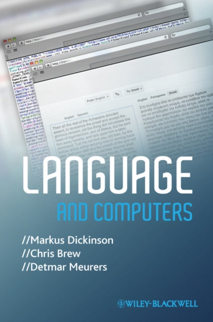 Book cover of: Language and Computers. By: Markus Dickinson